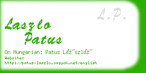 laszlo patus business card